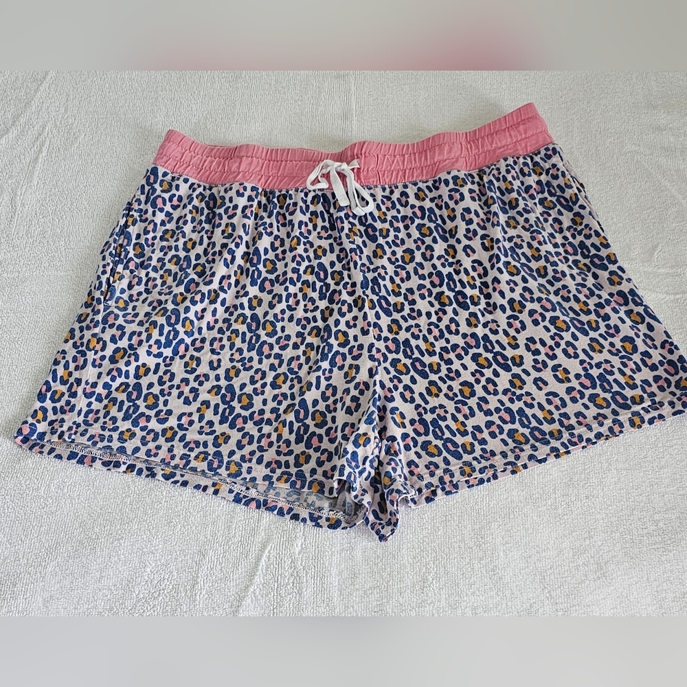 Little Sleepies Pink Leopard Print Pajama Shorts Size M